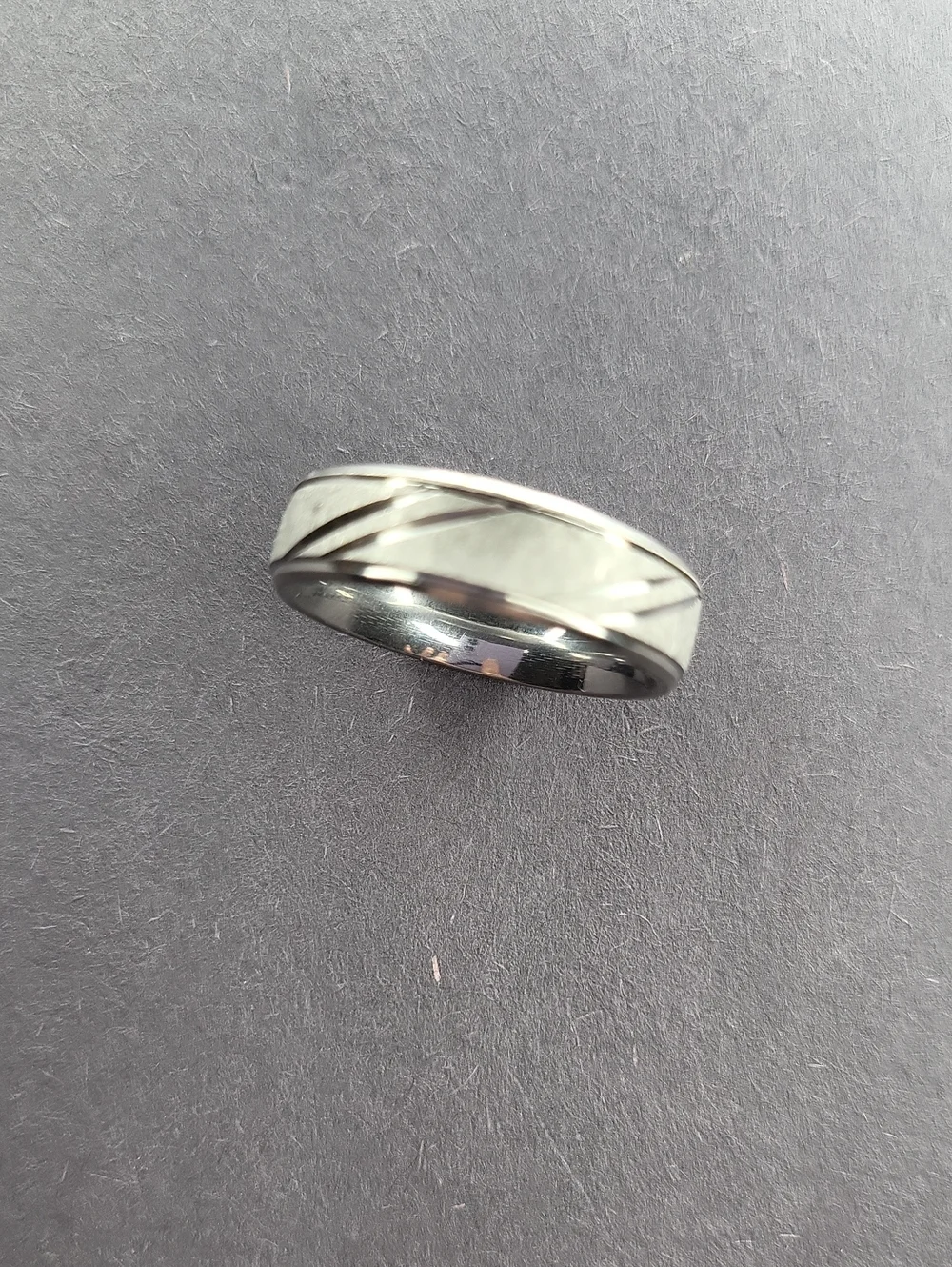 Men's Silver-Tone Stainless Steel Ring